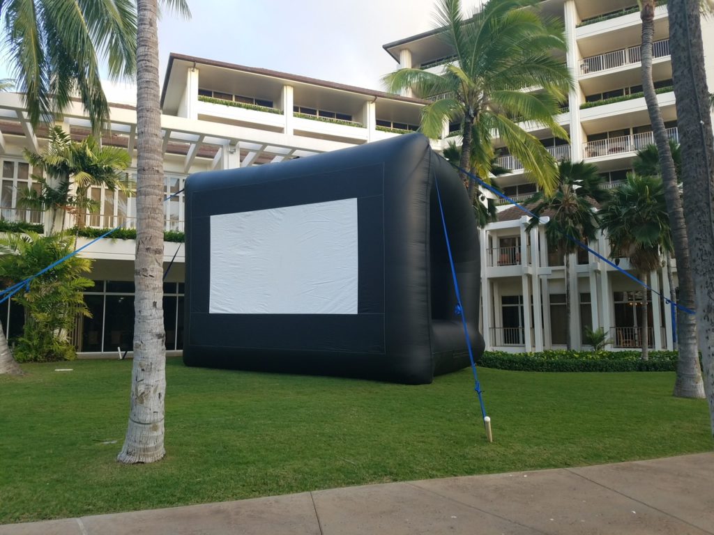 Inflatable movie screen rental Honolulu A & B Party Rentals Plus Supplies